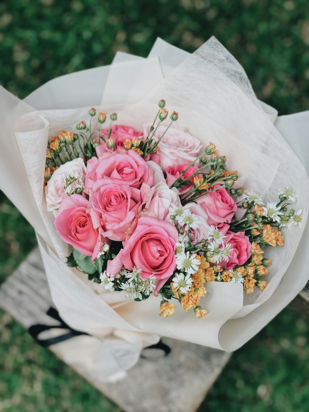 Buquê de flores como referência de composição